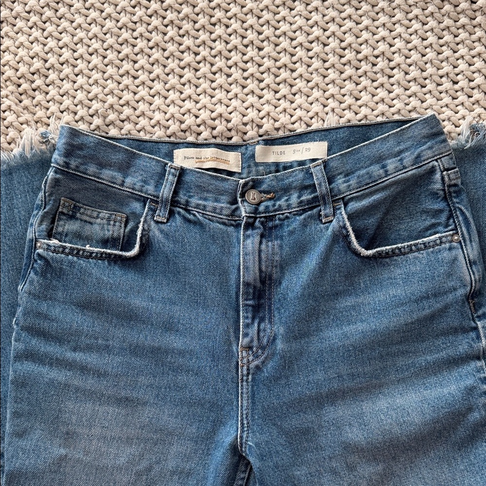Pilcro and the Letterpress Blue Straight Leg Jeans